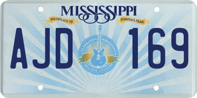MS license plate AJD169