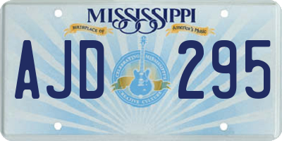 MS license plate AJD295
