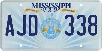 MS license plate AJD338