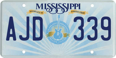 MS license plate AJD339