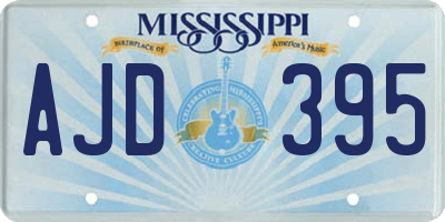 MS license plate AJD395