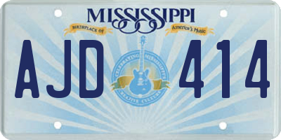 MS license plate AJD414