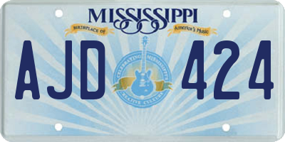 MS license plate AJD424
