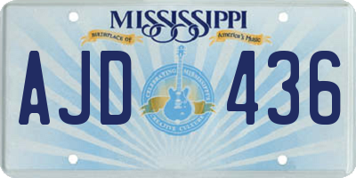 MS license plate AJD436
