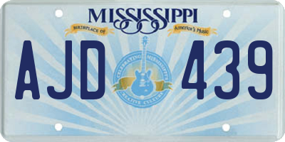 MS license plate AJD439