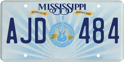 MS license plate AJD484