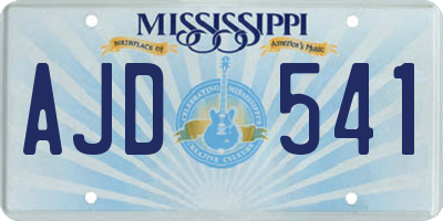 MS license plate AJD541