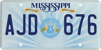 MS license plate AJD676