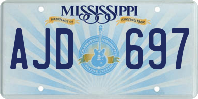 MS license plate AJD697