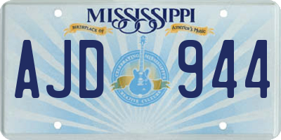 MS license plate AJD944