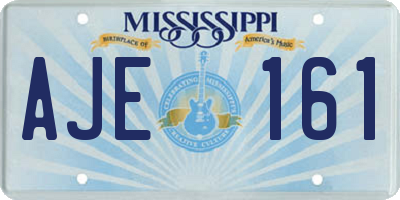 MS license plate AJE161