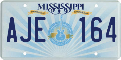 MS license plate AJE164