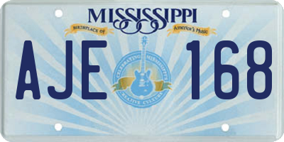MS license plate AJE168