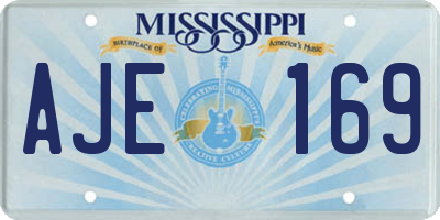 MS license plate AJE169
