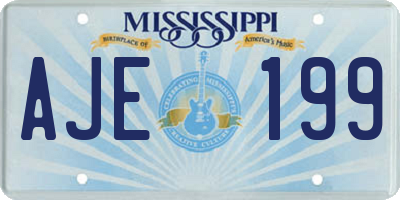 MS license plate AJE199