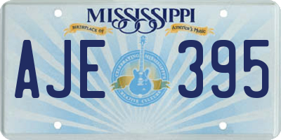 MS license plate AJE395