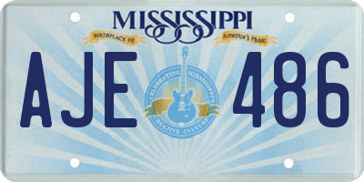 MS license plate AJE486