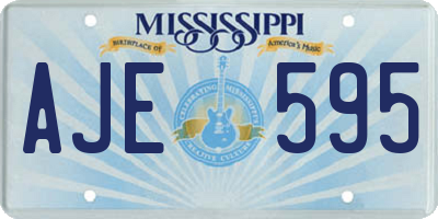 MS license plate AJE595