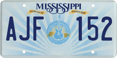 MS license plate AJF152