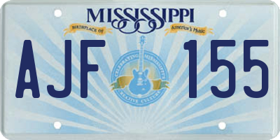 MS license plate AJF155