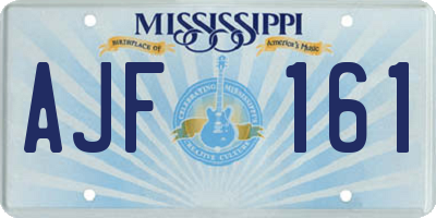 MS license plate AJF161