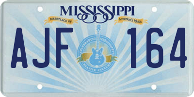 MS license plate AJF164
