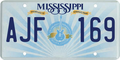 MS license plate AJF169