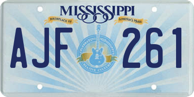 MS license plate AJF261