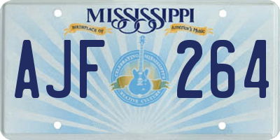 MS license plate AJF264