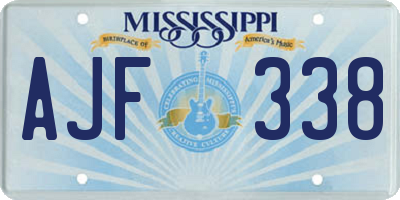 MS license plate AJF338