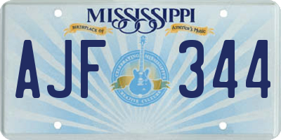 MS license plate AJF344