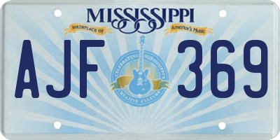 MS license plate AJF369