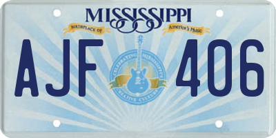 MS license plate AJF406
