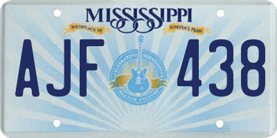 MS license plate AJF438
