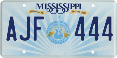 MS license plate AJF444