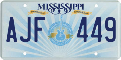 MS license plate AJF449