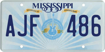 MS license plate AJF486