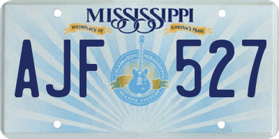 MS license plate AJF527