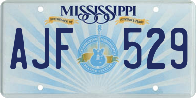 MS license plate AJF529