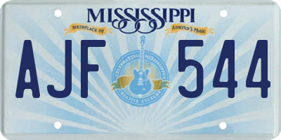 MS license plate AJF544
