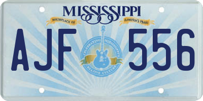 MS license plate AJF556