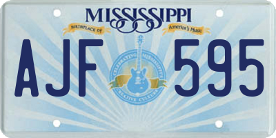 MS license plate AJF595