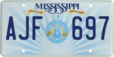 MS license plate AJF697