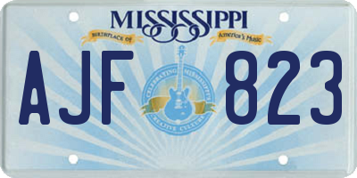 MS license plate AJF823