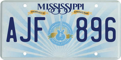 MS license plate AJF896