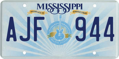 MS license plate AJF944