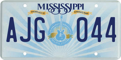 MS license plate AJG044