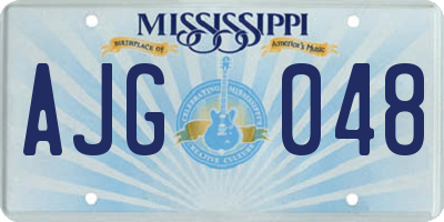 MS license plate AJG048