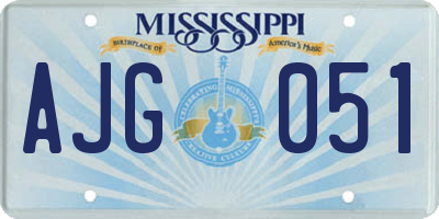 MS license plate AJG051
