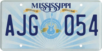 MS license plate AJG054